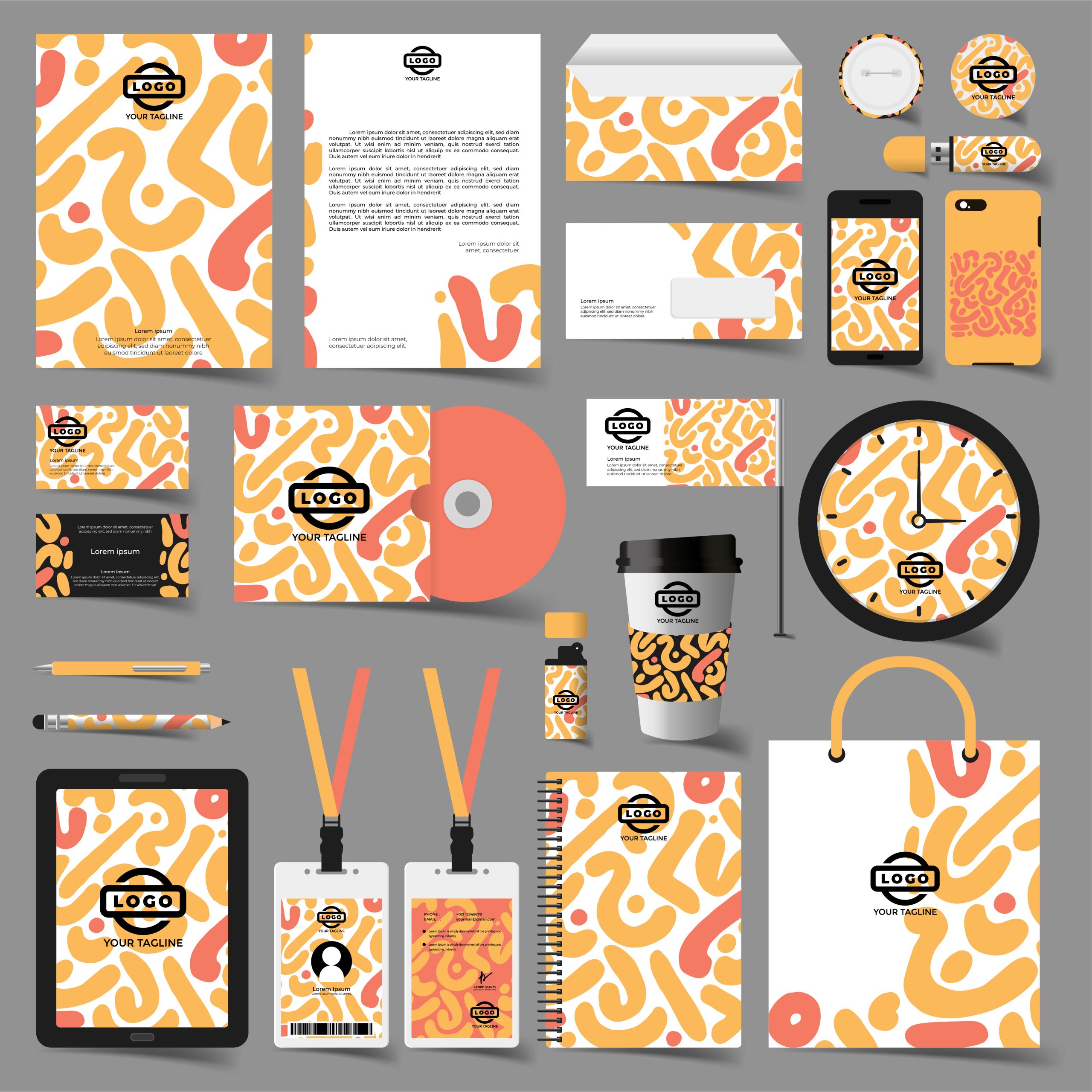 Stationery template design – business set